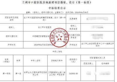 蘭州雁灘新醫(yī)院項目 工程勘察設(shè)計中標方公示
